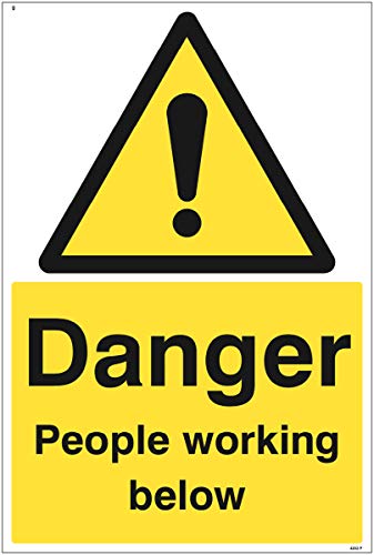 Sicherheitsschild"Danger people working below starr" PVC von Caledonia Signs