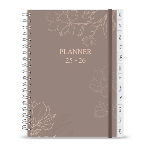 Planer 2024–2025 – Wochen- und Monatsplaner von Juli 2024 bis Juni 2025, 17,8 x 25,4 cm, 12 Monats-Tabs, Innentasche, Wochenplaner 2024–2025, Spiralbindung, flexibler Einband, Braun Planer 2024–2025 – Wochen- und Monatsplaner von Juli 2024 bis Juni 2025, 17,8 x 25,4 cm, 12 Monats-Tabs, Innentasche, Wochenplaner 2024–2025, Spiralbindung, flexibler Einband, Braun von CalenDream
