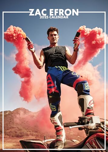 Zac Efron Kalender 2025, Spiralbindung, A3 von Calendars R Us