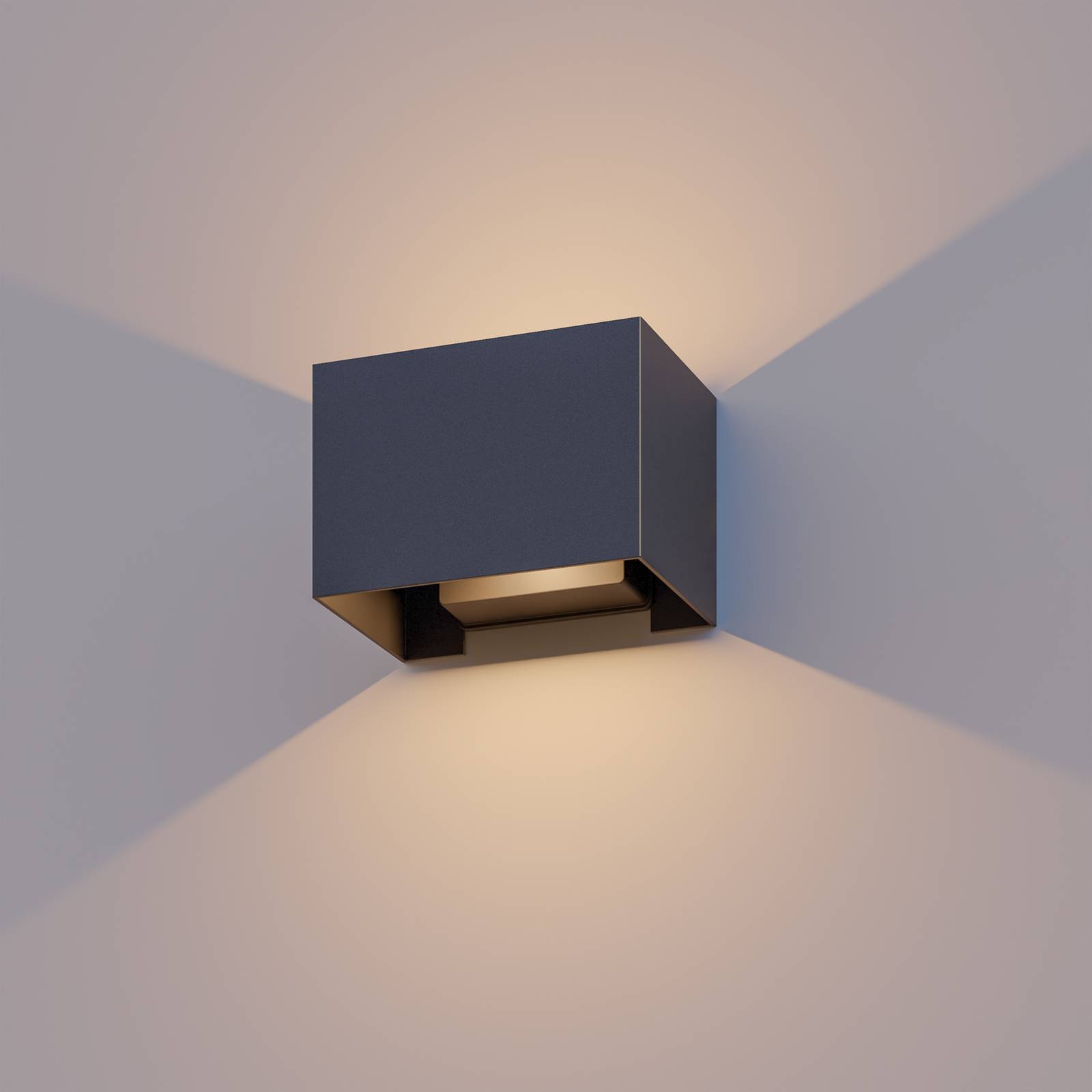 Calex Außenwandleuchte Rectangle up/down, Höhe 10cm, schwarz Calex Außenwandleuchte Rectangle up/down, Höhe 10cm, schwarz von Calex
