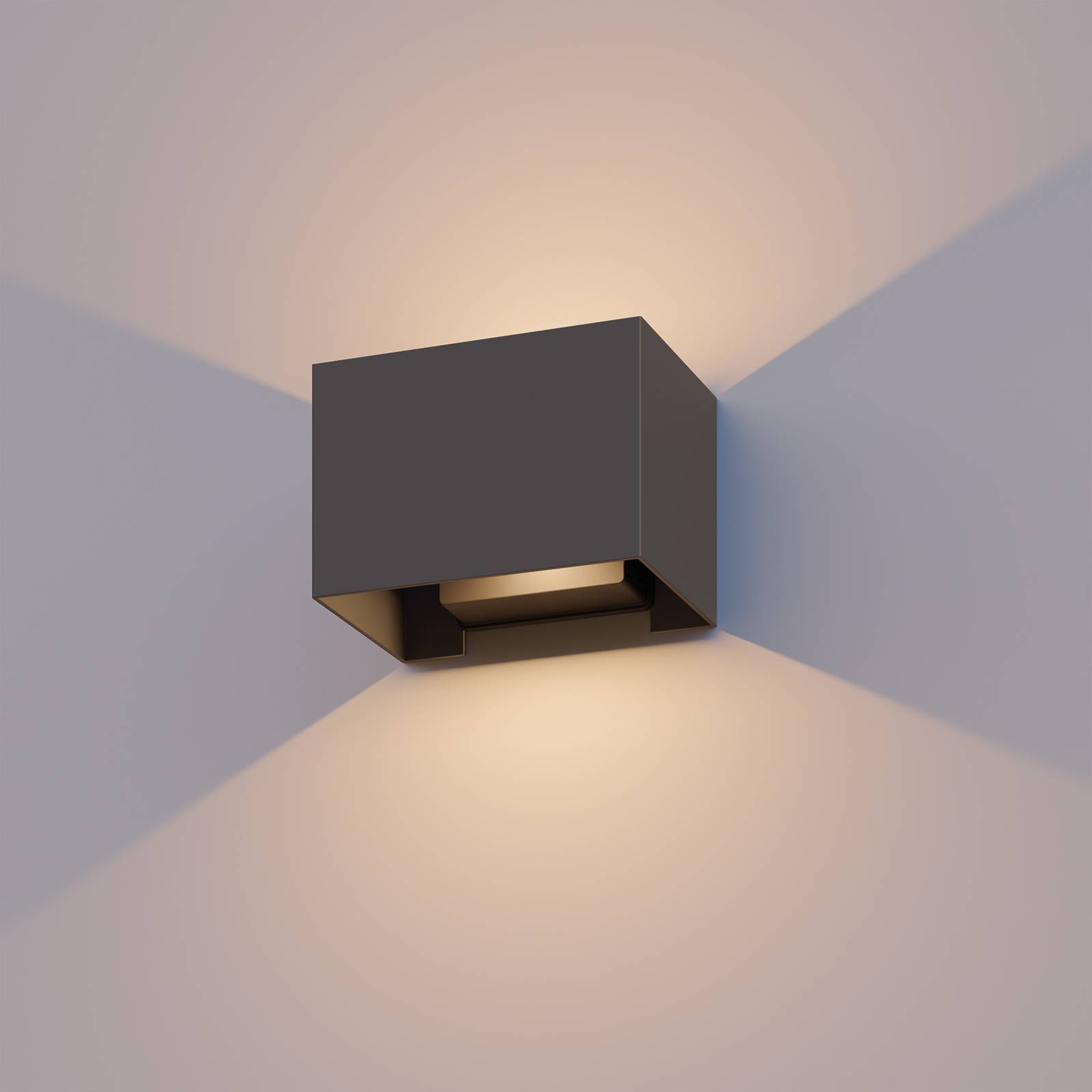 Calex Außenwandleuchte Rectangle up/down Höhe 10cm anthrazit Calex Außenwandleuchte Rectangle up/down Höhe 10cm anthrazit von Calex