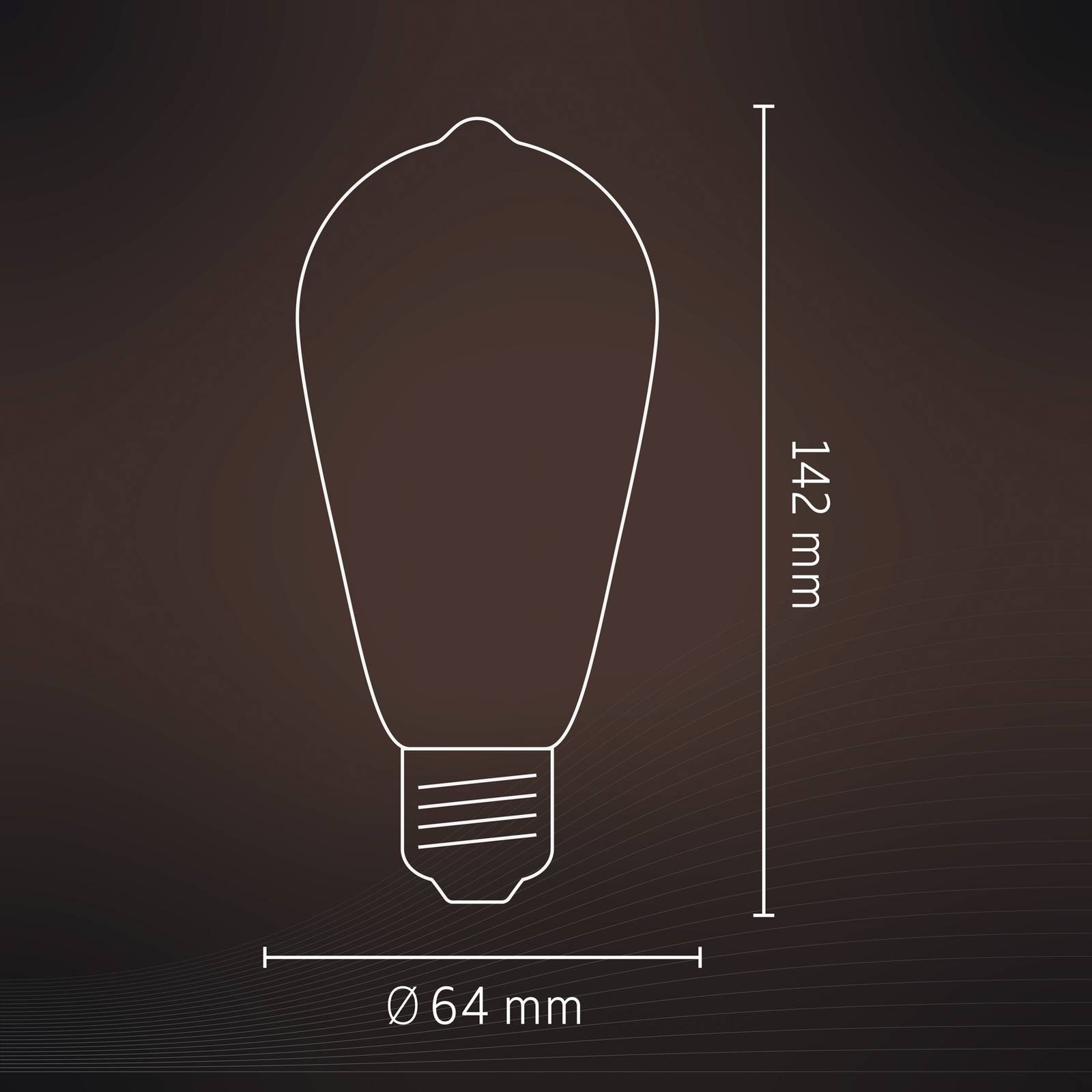 Calex E27 ST64 3,5W LED-Filament gold 821 dimmbar Calex E27 ST64 3,5W LED-Filament gold 821 dimmbar von Calex