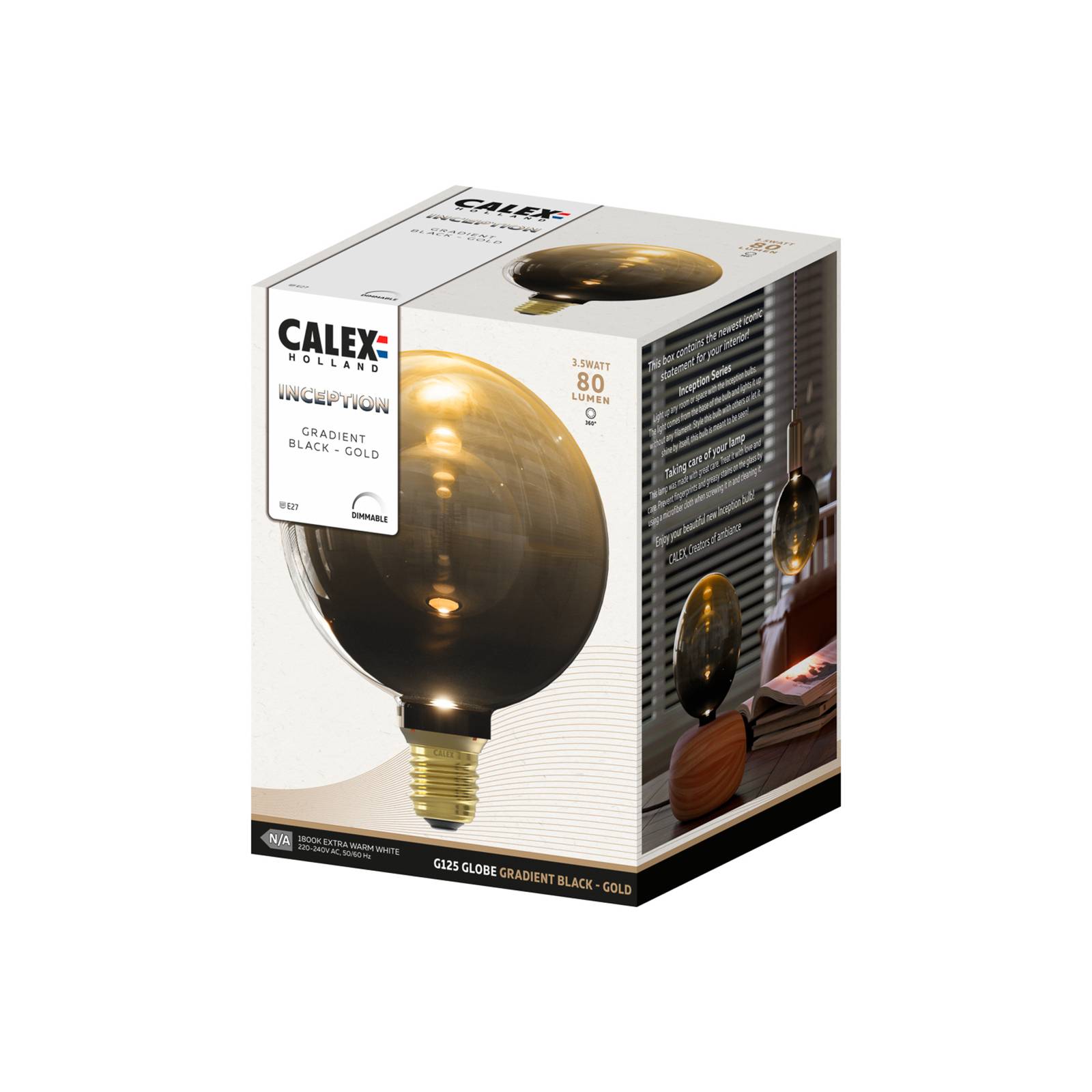 Calex Inception LED-Globe E27 G125 3W 1.800K dimm Calex Inception LED-Globe E27 G125 3W 1.800K dimm von Calex