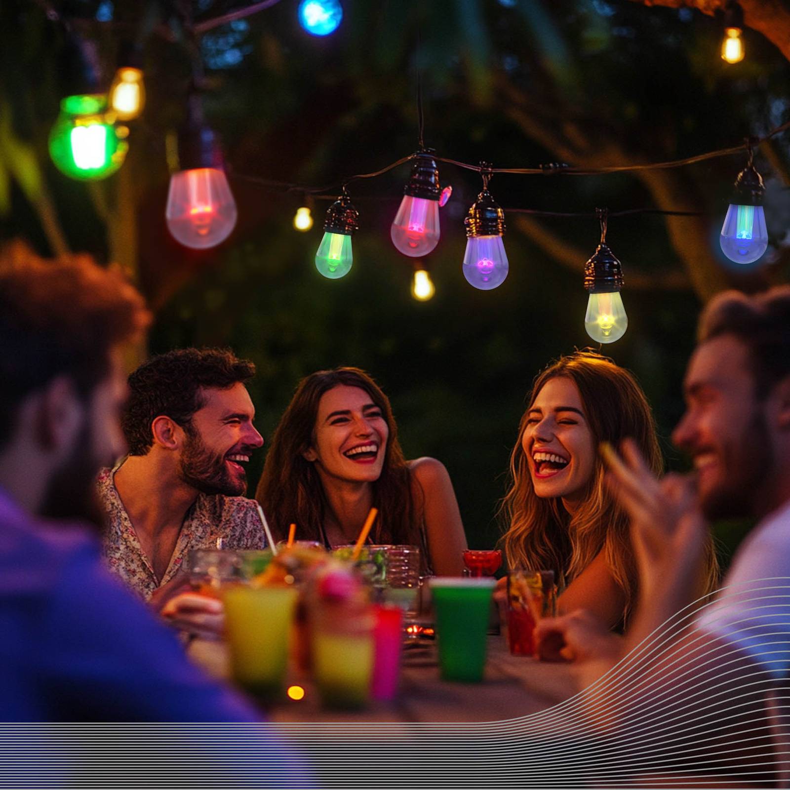 Calex LED-Lichterkette Vibey, Länge 10 m, Remote, RGBIC, CCT Calex LED-Lichterkette Vibey, Länge 10 m, Remote, RGBIC, CCT von Calex