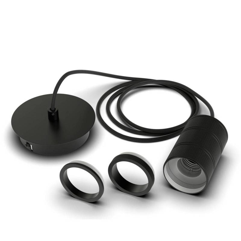 Calex Retro Pendelleuchte, 1-flammig, schwarz von Calex