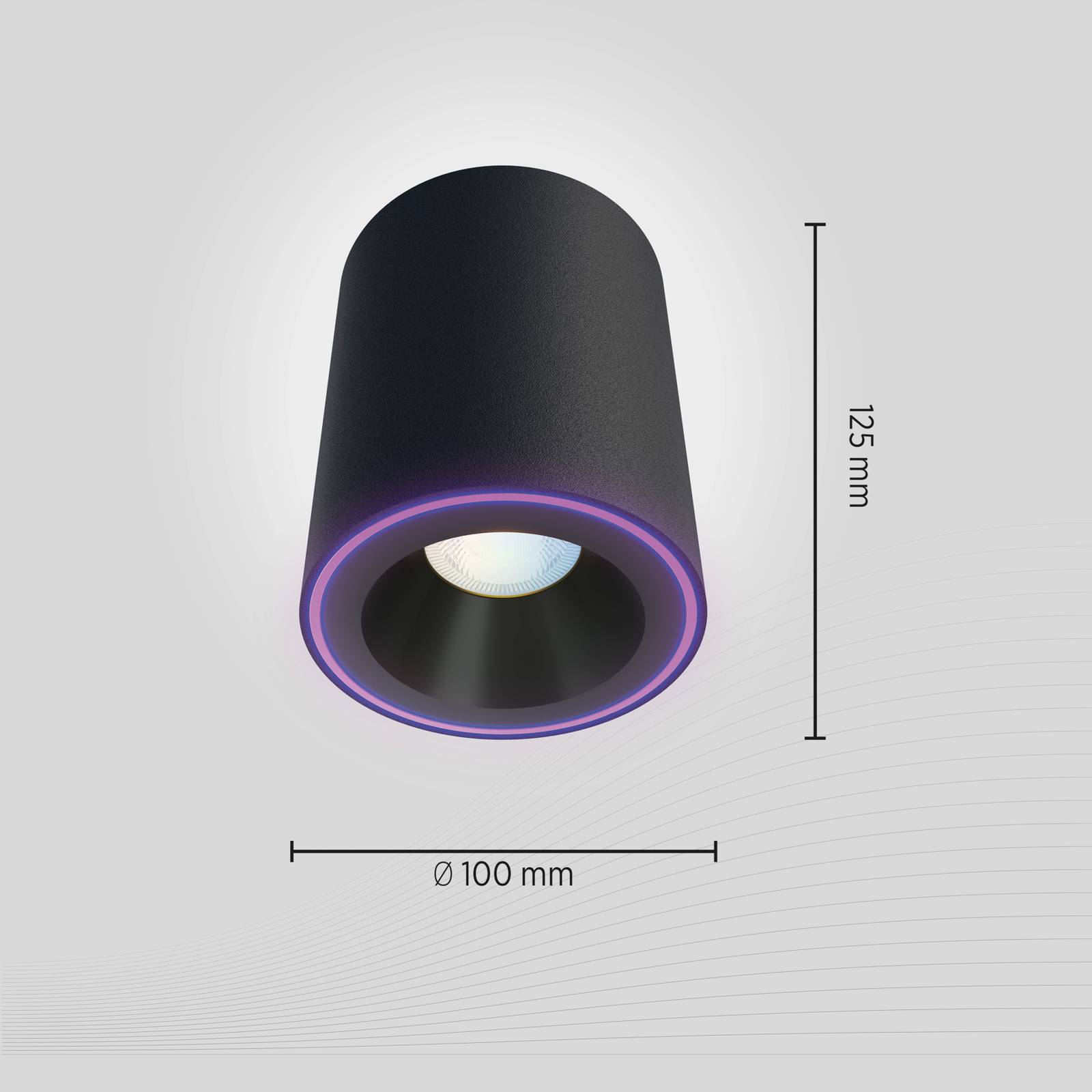 Calex Smart Halo Spot LED-Deckenstrahler, schwarz Calex Smart Halo Spot LED-Deckenstrahler, schwarz von Calex