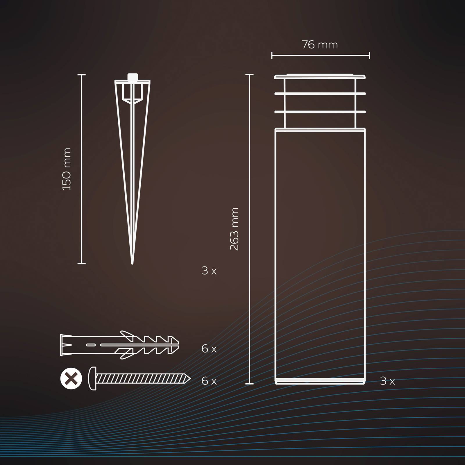 Calex Smart Outdoor Garden Post, RGBW, 3er-Set von Calex