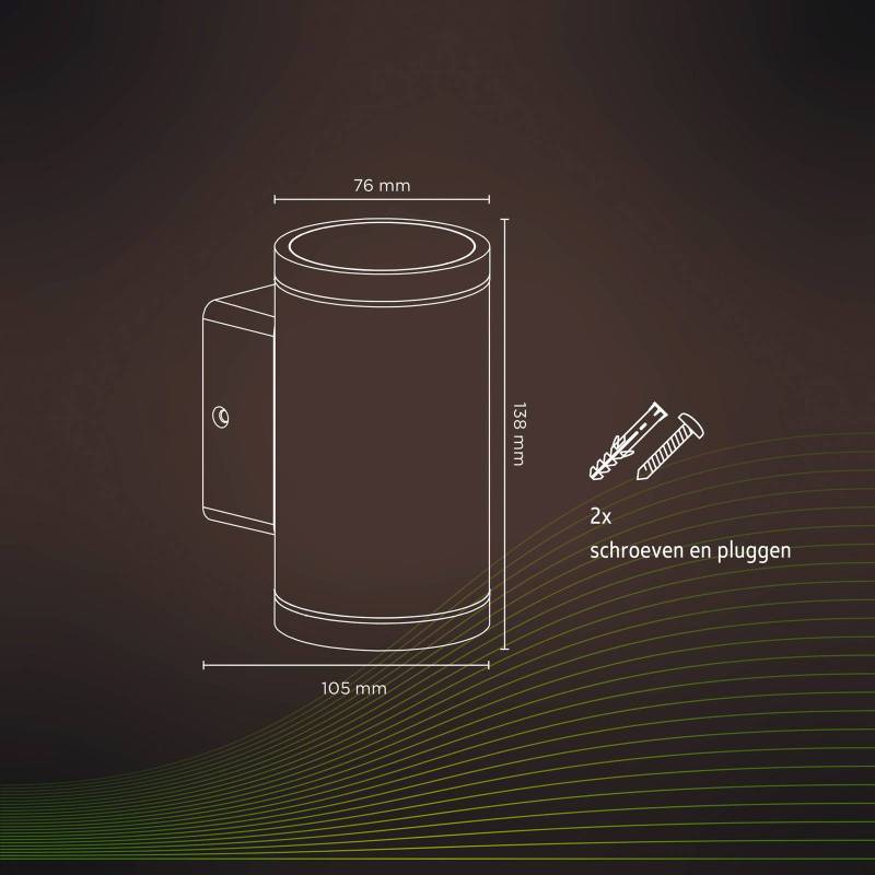 Calex Smart Outdoor Up-/Downlight, CCT, RGB von Calex