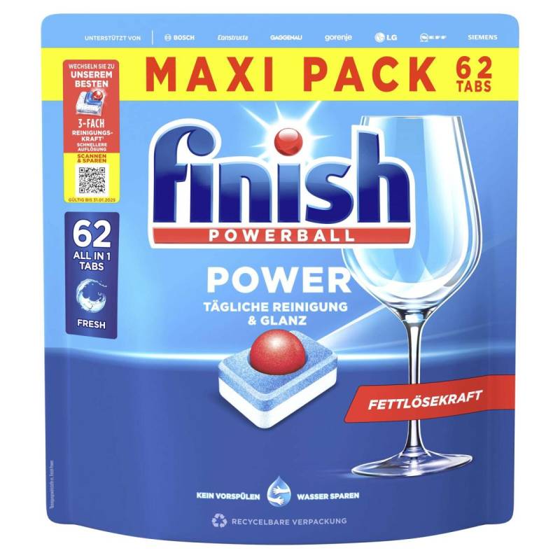 Calgonit finish Spülmaschinentabs POWERBALL POWER 62 St. von Calgonit finish