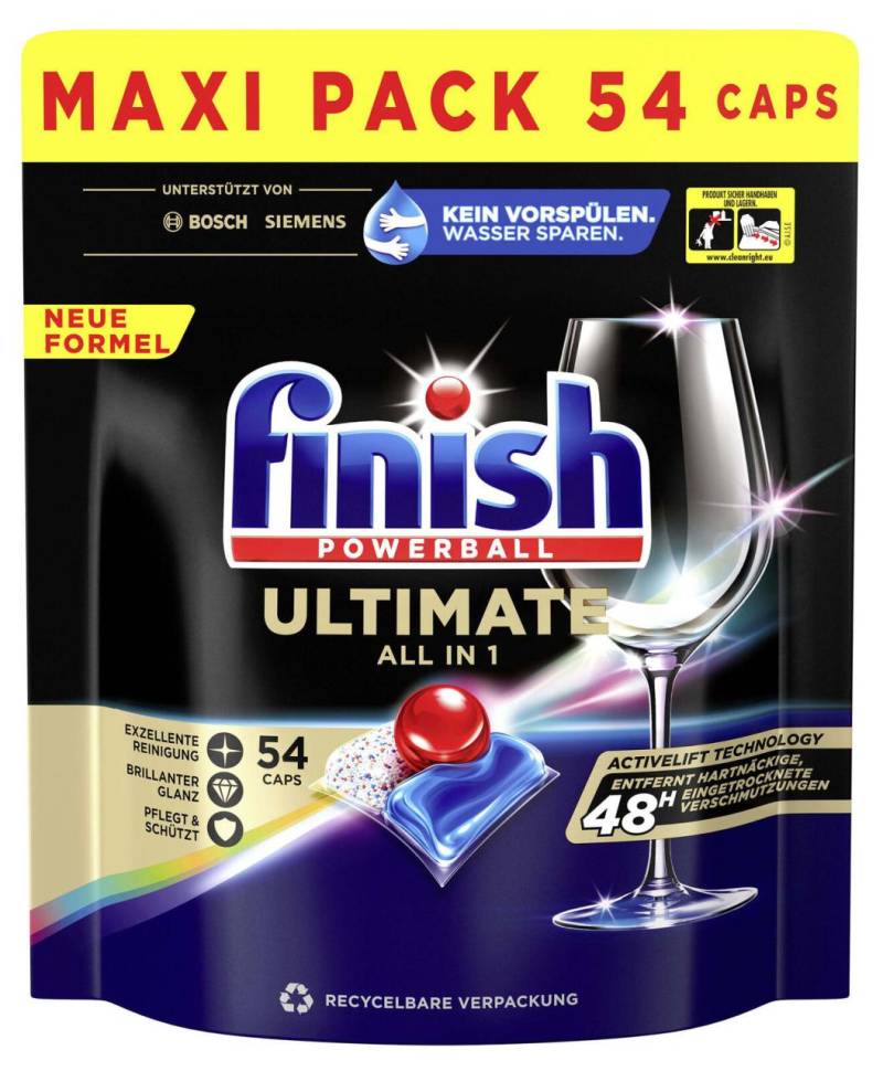 Calgonit finish Spülmaschinentabs POWERBALL ULTIMATE ALL IN 1 54 St. von Calgonit finish