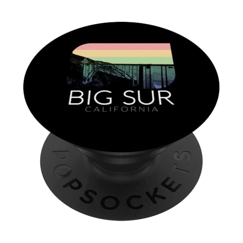 Big Sur California Beach Central Coast Forest Camping Wandern PopSockets Klebender PopGrip von Cali Retro Tees