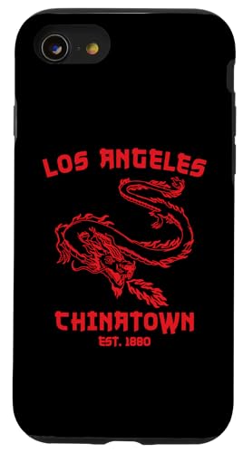 Los Angeles Chinatown Kalifornien Chinesischer DTLA LA 323 Dragon Hülle für iPhone SE (2020) / 7 / 8 von Cali Retro Tees