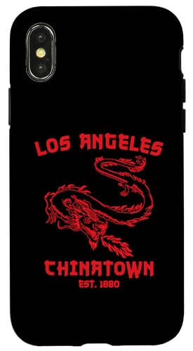 Los Angeles Chinatown Kalifornien Chinesischer DTLA LA 323 Dragon Hülle für iPhone X/XS Los Angeles Chinatown Kalifornien Chinesischer DTLA LA 323 Dragon Hülle für iPhone X/XS von Cali Retro Tees