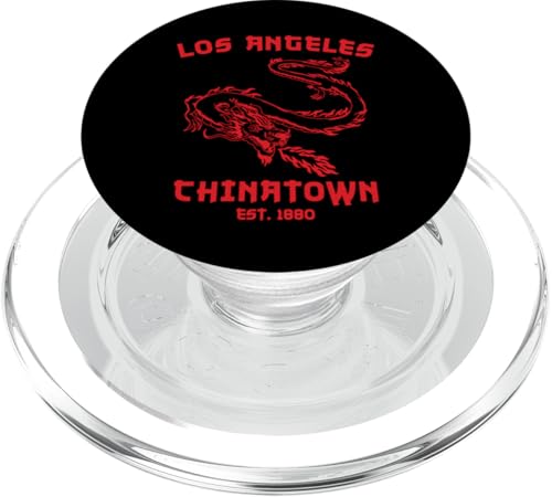 Los Angeles Chinatown Kalifornien Chinesischer DTLA LA 323 Dragon PopSockets PopGrip für MagSafe von Cali Retro Tees