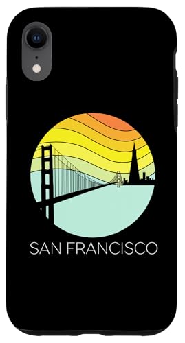 Retro Golden Gate im Vintage-Stil von San Francisco in der Bucht von Kalifornien Hülle für iPhone XR von Cali Retro Tees