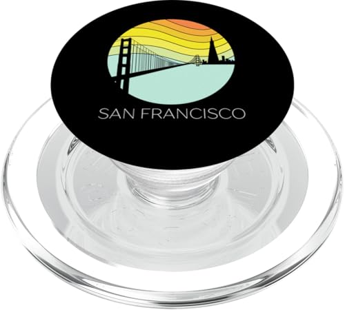 Retro Golden Gate im Vintage-Stil von San Francisco in der Bucht von Kalifornien PopSockets PopGrip für MagSafe von Cali Retro Tees