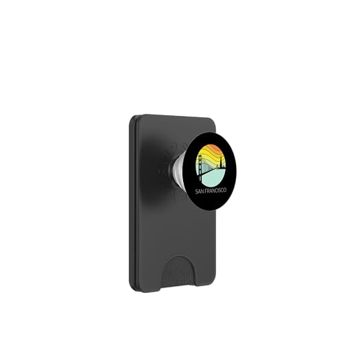 Retro Golden Gate im Vintage-Stil von San Francisco in der Bucht von Kalifornien PopSockets PopWallet für MagSafe von Cali Retro Tees