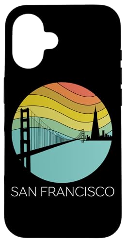 Retro San Francisco California Surf Vintage Beach Golden Hülle für iPhone 16 Retro San Francisco California Surf Vintage Beach Golden Hülle für iPhone 16 von Cali Retro Tees