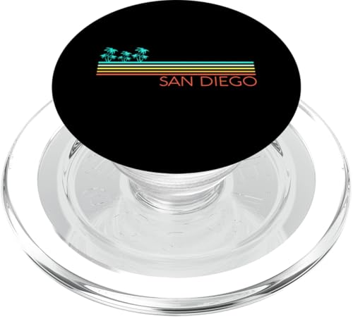 San Diego Kalifornien Beach Palm Vintage Cali SD La Jolla 619 PopSockets PopGrip für MagSafe von Cali Retro Tees