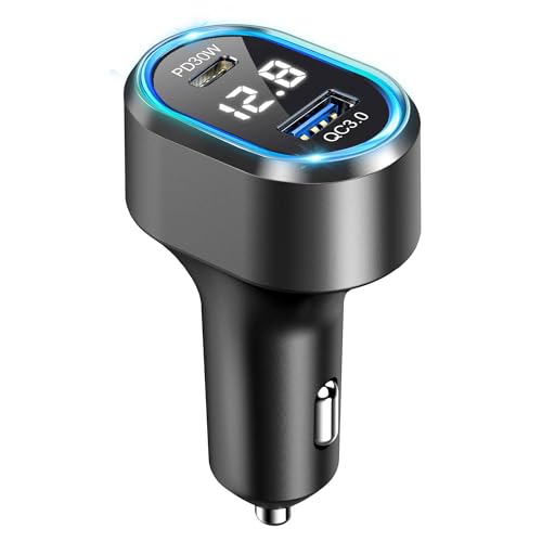 Autoladegerät - Schnellladegerät - Autoladegerät USB C - 12v USB Autoladegerät - USB QC3.0 18W & USB C 30W - 48 Watt - 12/24Volt - LED mit Spannungsanzeige (PS24-FBA) von Caliber