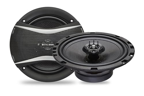 Caliber Auto Lautsprecher Set 120W - 2er Set Lautsprecher Auto - Ø 16,5CM - Koaxial Lautsprecher - Inklusive Befestigungsmaterial - Schwarz - 6,5 Zoll von Caliber