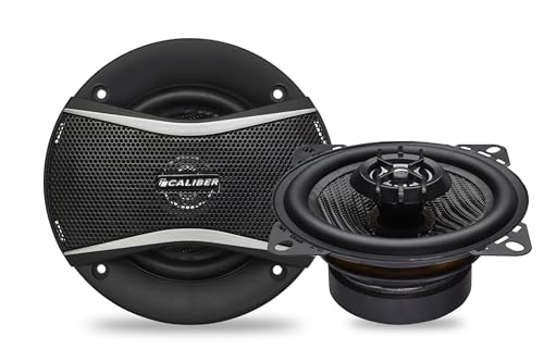 Caliber Auto Lautsprecher Set 80W - 2er Set Lautsprecher Auto - Koaxial Lautsprecher - Schwarz - 10 cm von Caliber