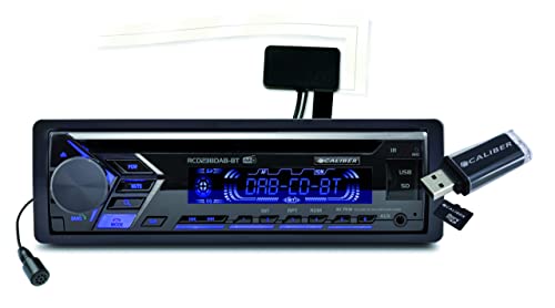 Caliber Autoradio - Auto Radio mit Bluetooth - Aux In - CD - DAB - DAB Plus - FM - SD - USB - Einstellbare Tastenbeleuchtung - Mit Freisprechfunktion - 4X 75 Watt - Schwarz - 1 Din von Caliber