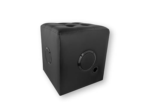 Caliber Bluetooth Lautsprecher - Hocker mit eingebauten Bluetooth Box - 3 Lautsprechern - Komfortabel und elegant - Schwarz - 5 Stunden Akku von Caliber