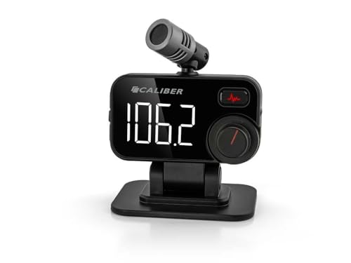 Caliber FM -Transmitter - 12V Zigarettenauto Ladegerät - Aux -Input - Auto Radio - PMT565BT - 2 USB -Ladeanschlüsse - einschließlich Mikrofon - Bluetooth -Verbindung - Schwarz - 67 x 43 x 73 mm von Caliber