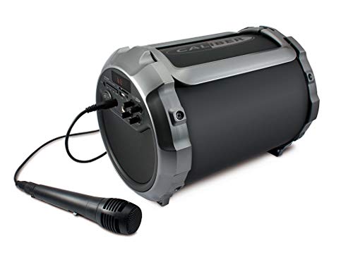 Caliber Karaoke Set - Partybox mit Mikrofon - Bluetooth - Aux-in - USB - SD - Kabellos für bis zu 6 Stunden - 15 W Leistung - Schwarz von Caliber