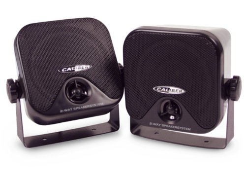 Caliber Lautsprecher Auto - Auto Boxen - auch für Boote - Aufbau Koaxial Lautsprecher - Max. 80W - 40W RMS - Schwarz - 2-er Set von Caliber