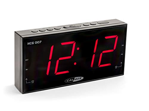 Caliber Radio wecker - Doppelter Alarm - mit FM-Radio - Dimmbarer LED-Anzeige - Mit Lichtwecker Funktion and Snooze-Funktion - Schwarz - 173 x 52 x 85 mm von Caliber