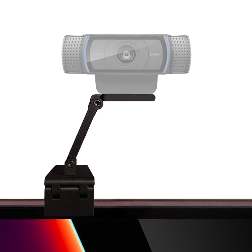 Calibra Webcam-Halterung - Webcam-Halterung kompatibel mit Logitech C920, Logitech Brio 4K, Elgato und allen Webcams mit einer Gewindeschraube von Calibra