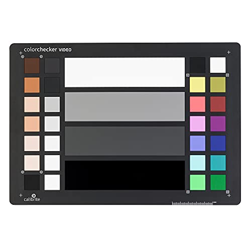 Calibrite ColorChecker Video: Farbkarte zur Farbkalibrierung und Korrektur bei der Videobearbeitung, CCVWB, Mehrfarbige Farbfelder von Calibrite