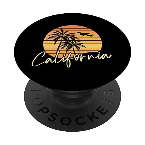 Kalifornien Sommer Sonne Palmen Strand Wasser Cali Love PopSockets mit austauschbarem PopGrip von California LA Cali Long Beach Souvenirs