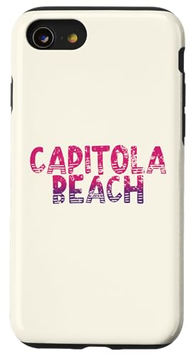 Capitola Beach — Retro Capitola Beach, Kalifornien, Vintage-Stil Hülle für iPhone SE (2020) / 7 / 8 von California Shoreline Apparel
