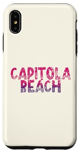 Capitola Beach — Retro Capitola Beach, Kalifornien, Vintage-Stil Hülle für iPhone XS Max von California Shoreline Apparel