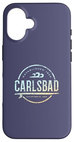Carlsbad - Carlsbad California Vintage Surf im Retro-Look Hülle für iPhone 16 von California Shoreline Apparel