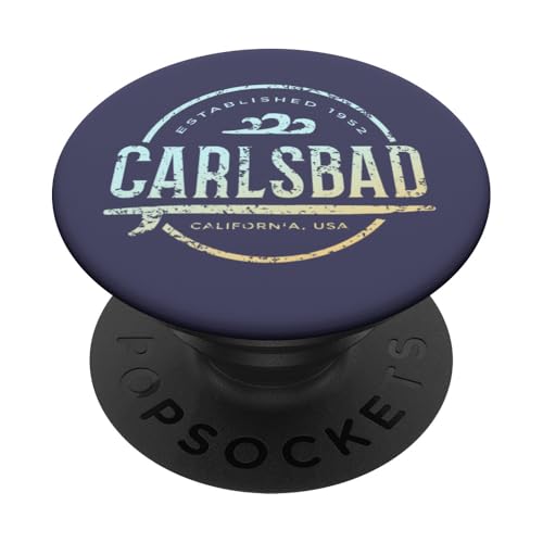 Carlsbad - Carlsbad California Vintage Surf im Retro-Look PopSockets Klebender PopGrip Carlsbad - Carlsbad California Vintage Surf im Retro-Look PopSockets Klebender PopGrip von California Shoreline Apparel