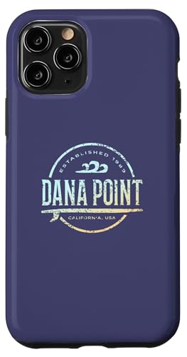 Dana Point - Vintage-Surfboot von Dana Point im kalifornischen Stil Hülle für iPhone 11 Pro von California Shoreline Apparel