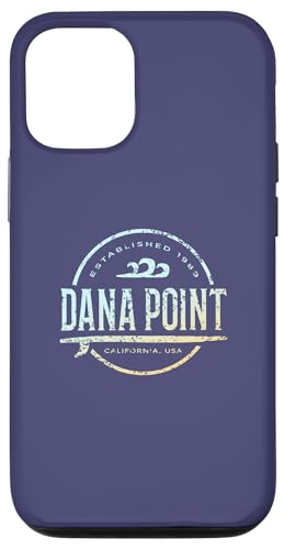 Dana Point - Vintage-Surfboot von Dana Point im kalifornischen Stil Hülle für iPhone 12/12 Pro von California Shoreline Apparel