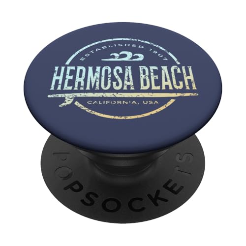 Hermosa Beach — Vintage-Surf im Retrostil von Hermosa Beach, Kalifornien PopSockets Klebender PopGrip von California Shoreline Apparel