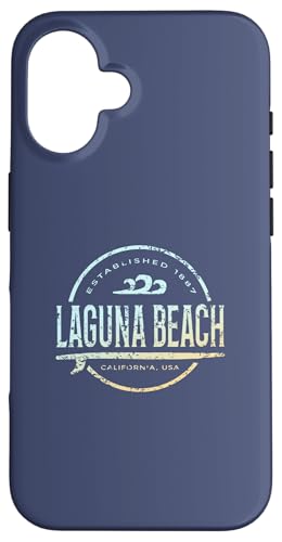 Laguna Beach — Vintage-Surf in Laguna Beach, Kalifornien Hülle für iPhone 16 von California Shoreline Apparel