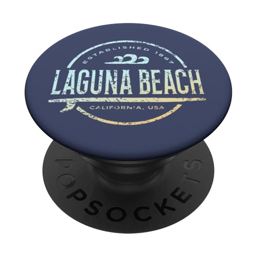 Laguna Beach — Vintage-Surf in Laguna Beach, Kalifornien PopSockets Klebender PopGrip von California Shoreline Apparel