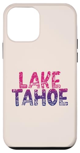 Lake Tahoe — Retro Lake Tahoe, Kalifornien, Vintage-Stil Hülle für iPhone 12 mini Lake Tahoe — Retro Lake Tahoe, Kalifornien, Vintage-Stil Hülle für iPhone 12 mini von California Shoreline Apparel