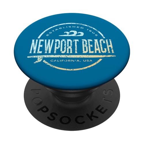 Newport Beach — Vintage-Surf in Newport Beach, Kalifornien PopSockets Klebender PopGrip von California Shoreline Apparel