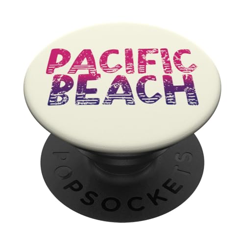 Pacific Beach — Retro-Pazifikstrand San Diego, Kalifornien PopSockets Klebender PopGrip von California Shoreline Apparel