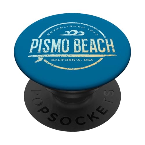 Pismo Beach — Retro-Pismo Beach California Vintage Surf PopSockets Klebender PopGrip von California Shoreline Apparel
