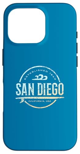 San Diego - Vintage-Surf in San Diego, Kalifornien Hülle für iPhone 16 Pro von California Shoreline Apparel