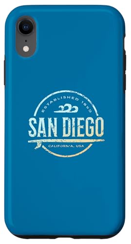 San Diego - Vintage-Surf in San Diego, Kalifornien Hülle für iPhone XR von California Shoreline Apparel